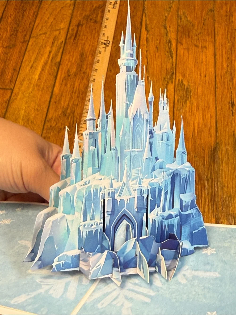 Ice Castle 3D Pop-Up Card - Blue